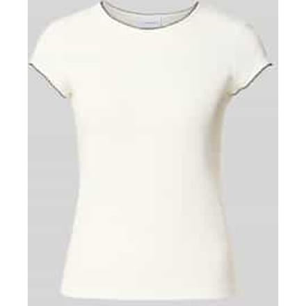 comma - female - T-shirt van viscosemix met contrastdetail