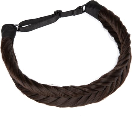 Fishtail Braid / Vlecht Haarband - Dark Brown | Visgraad Vlecht | Breedte 3,5 cm | Fashion Favorite