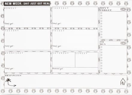 Housevitamin - Weekplanner 'Tijger' (A4)