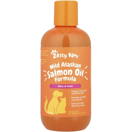 Wilde Alaskaanse Zalmolie Formule, Honden & Katten, Alle Leeftijden, 251 ml (8.5 fl oz) orange