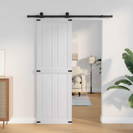 vidaXL - Schuifdeur - CORONA - 70 - x - 210 - cm - Massief - grenenhout - Wit