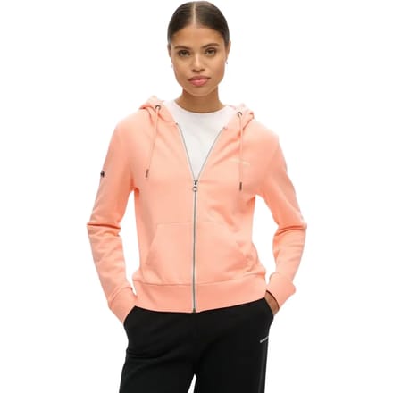 Effen dames hoodie met rits Superdry