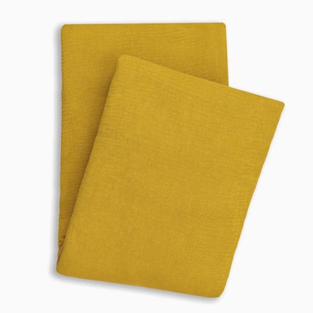 Yellow ICA Plaid - 100% Katoen - 140x200 cm - Goud
