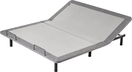 BRUNOY - Bedframe verstelbaar - Grijs - 180 x 200 cm - Polyester