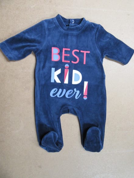 Wiplala - Pyjama - Marine - Best kid ever  -   0 maand 50