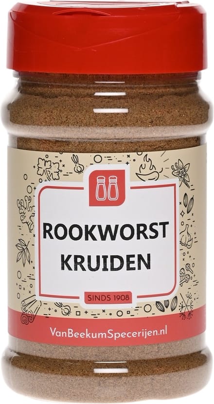 Van Beekum Specerijen - Rookworst Kruiden - Strooibus 150 Gram