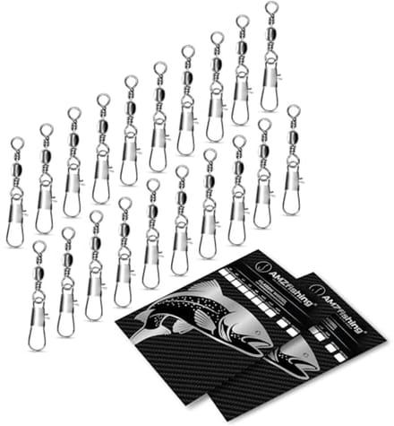 20x Veiligheidskarabiner met Viswervel Set - Perfect voor Hengelsport