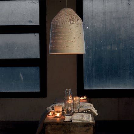 Karman Black Out buiten hanglamp, Ø 50 cm, wit