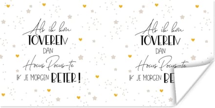Poster Beterschap - Quotes - Sterren - Hocus pocus - 150x75 cm
