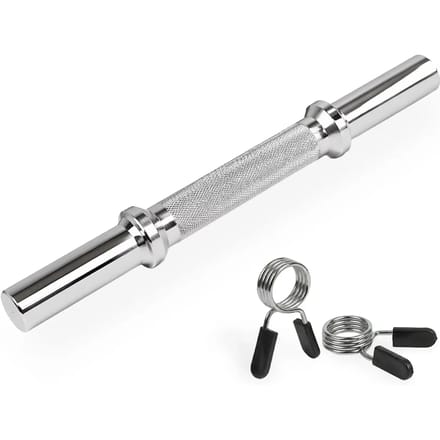 VirtuFit Halterstang - Dumbellstang - Met Veerclipsluiting - 30 mm - 35 cm