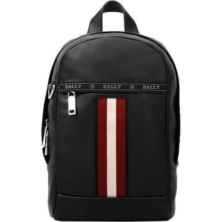 Bally Rode En Witte Gestreepte Leren Schoudertas Reguliere Heren Schoudertas Zwart HARI-10 Basic Set (Bag+Dust Bag)