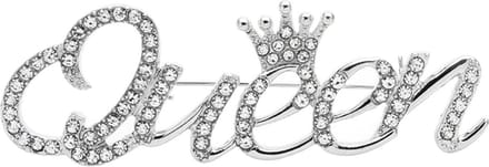 Broche 014 Queen zilverkleurig