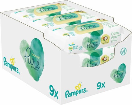 Pampers Billendoekjes Harmonie Coconut Navulpak 9x42 = 378 doekjes