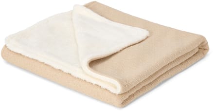 Gebreid wiegdeken - fleece - Beige - Essentials