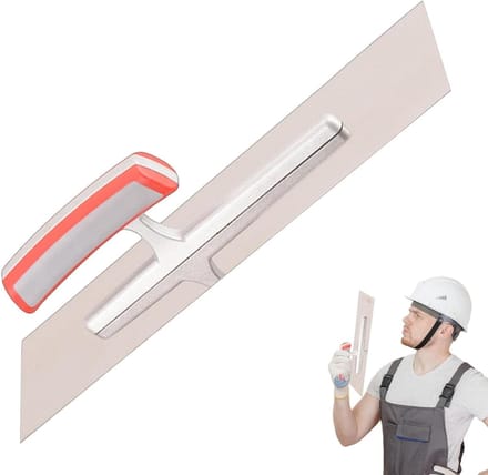 Cement troffel - Beton afwerker - Beton gladstrijken - Ergonomisch handvat - 35cm - Zilver