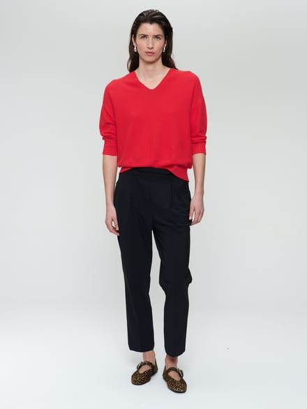 Seamless cotton pullover 317 | Corallo - Corallo / S