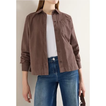 Overhemdblouse in effen kleur
