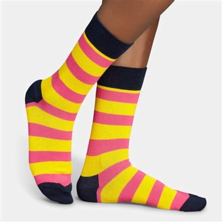 Happy Socks SA01-025 Stripe amarelo/rosa 36-40