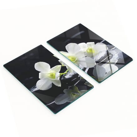Multifunctionele decoratieve glazen snijplanken voor de keuken, orchidee, 2x30x52 cm