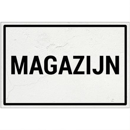 Magazijn bord | Forex Re materiaal | 18 x 12 cm