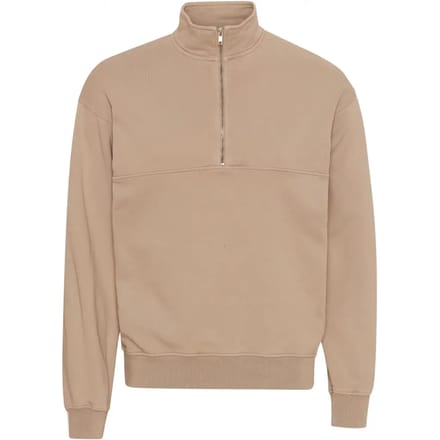 Sweatshirt 1/4 rits Colorful Standard Organic honey beige