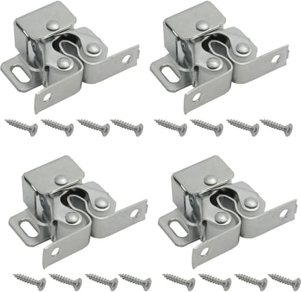 Dubbele rollers, sterke grip, kastdeurvangsten, dubbele rolvangsten, kastvergrendelingen, deurvergrendelingen (brons) (zilver)