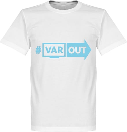 VARout T-Shirt - Wit/ Lichtlblauw - 5XL