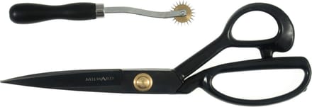 Schaar: Geschenkset: Kleermakersschaar (28 cm) en overtrekwiel: Zwart