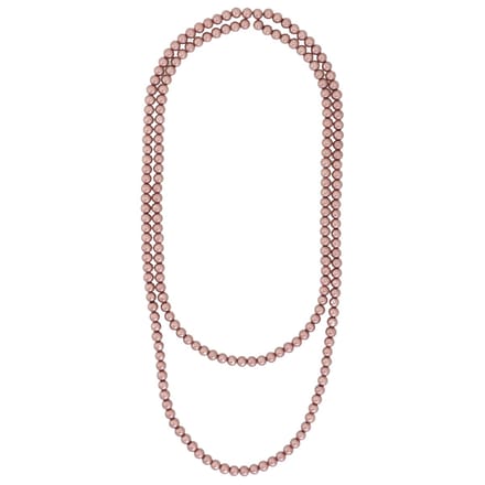 Behave - Glas Parel Ketting - Bruin - 150 cm