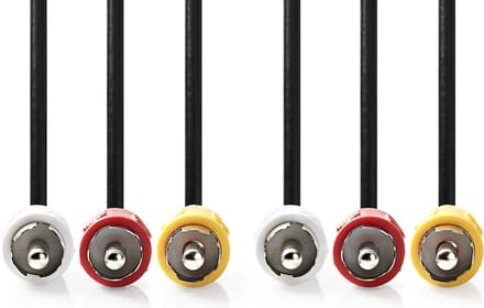 Composiet Videokabel 3x RCA Male - 3x RCA Male 1.50 m Zwart