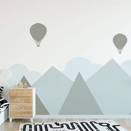 Kinderstickers van gigantische Scandinavische bergen, Helsinki, 80 x 105 cm