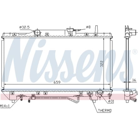 Radiator, motorkoeling NISSENS 64802A