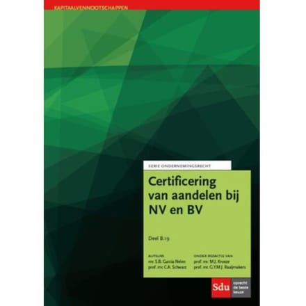 Certificering Van Aandelen - Ondernemingsrecht - C.A. Schwarz