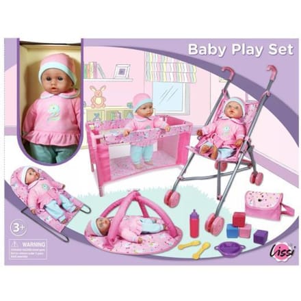 Lissi Dolls Baby Play Set met babypop 40cm Speelpoppen