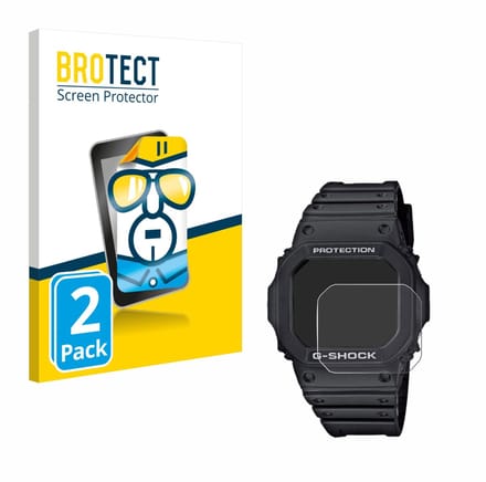BROTECT - Screenprotector voor Casio G-Shock GW-M5610-1ER - Folie Beschermfolie transparant 2 Stuks
