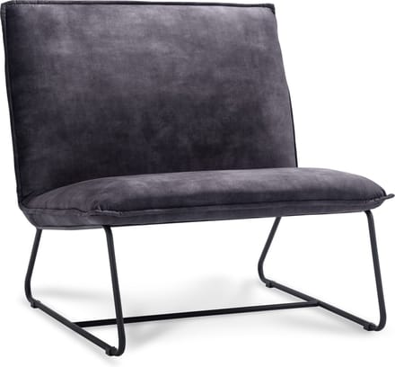 Icon Living - Fauteuil Coco - 1.5 zits - Stof Adore Anthracite - Gun Color Frame