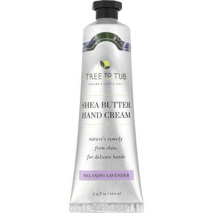 Tree To Tub, Shea Butter Hand Cream, Relaxing Lavender, 100 ml (3,4 fl oz) white