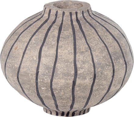 WOOOD Karo Decoratie Vaas - Papier Mache - Zand - 30x35x35
