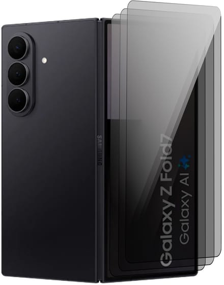 Privacy Screenprotector geschikt voor Samsung Galaxy Z Fold 7 - 3x Volledig Dekkend Glas Screen Protector