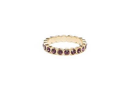 SILIS RING | GOLD & PURPLE STRASS | THE RING STRASS