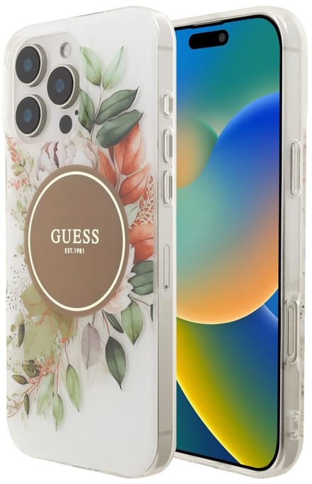 Guess telefoonhoesje voor iPhone 16 Pro Max - MagSafe geschikt - Bruin
