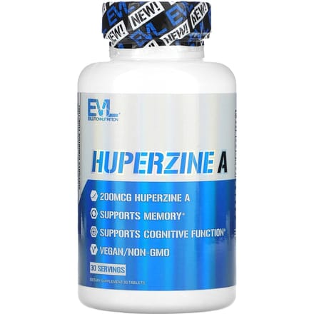 EVLution Nutrition, Huperzine A, 200 mcg, 30 comprimés
