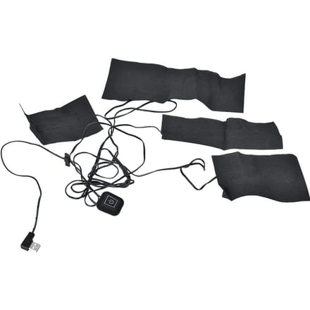5V 2A USB Elektrisch Verwarmde Jas Verwarmingskussen Instelbare Temperatuur 4 in 1 Kit black
