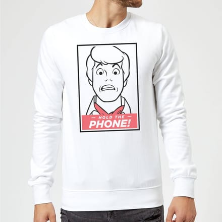 Scooby Doo Hold The Phone Sweatshirt - White - L