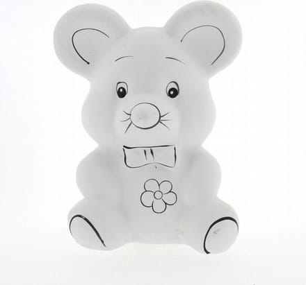 Pincello spaarpot muis keramiek 9 cm - creatief speelgoed.