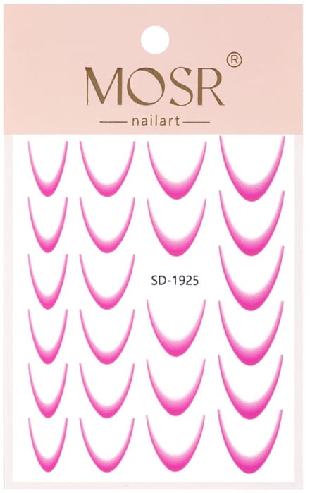 GNB-LAB - Gradient Nagelstickers - Franse Ombré - 23st - Donkerroze SD-1925