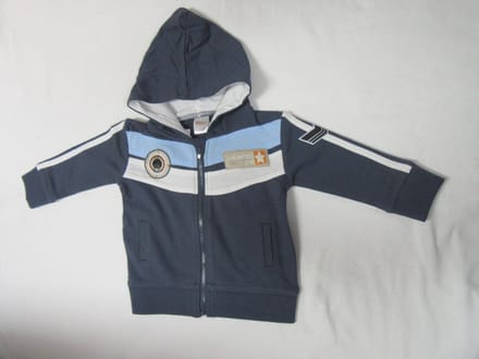 dirkje, jongens, gilet , blauw , kap en rits , 74 - 9 maand