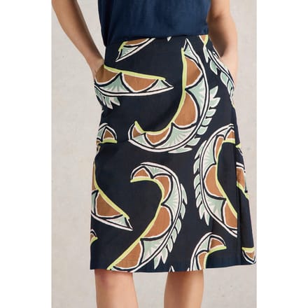 White Stuff Nell Reversible Skirt Coral Multi Maat: 20 | Mini Rokken Outlet | Dames | Groen