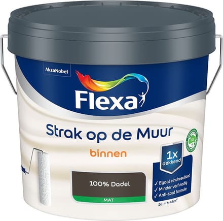 Flexa - Strak Op De Muur Binnen Mat - 100% Dadel - Mengverf - 5 L