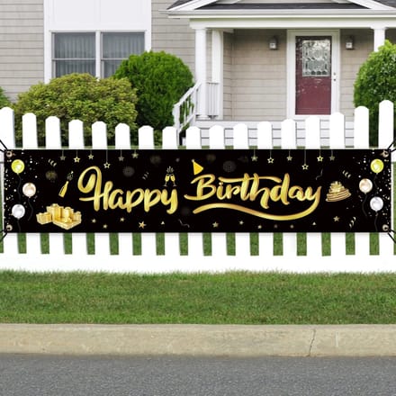 Dailygoods- Verjaardagsfeestdecoraties - Banner - Duurzaam Polyester